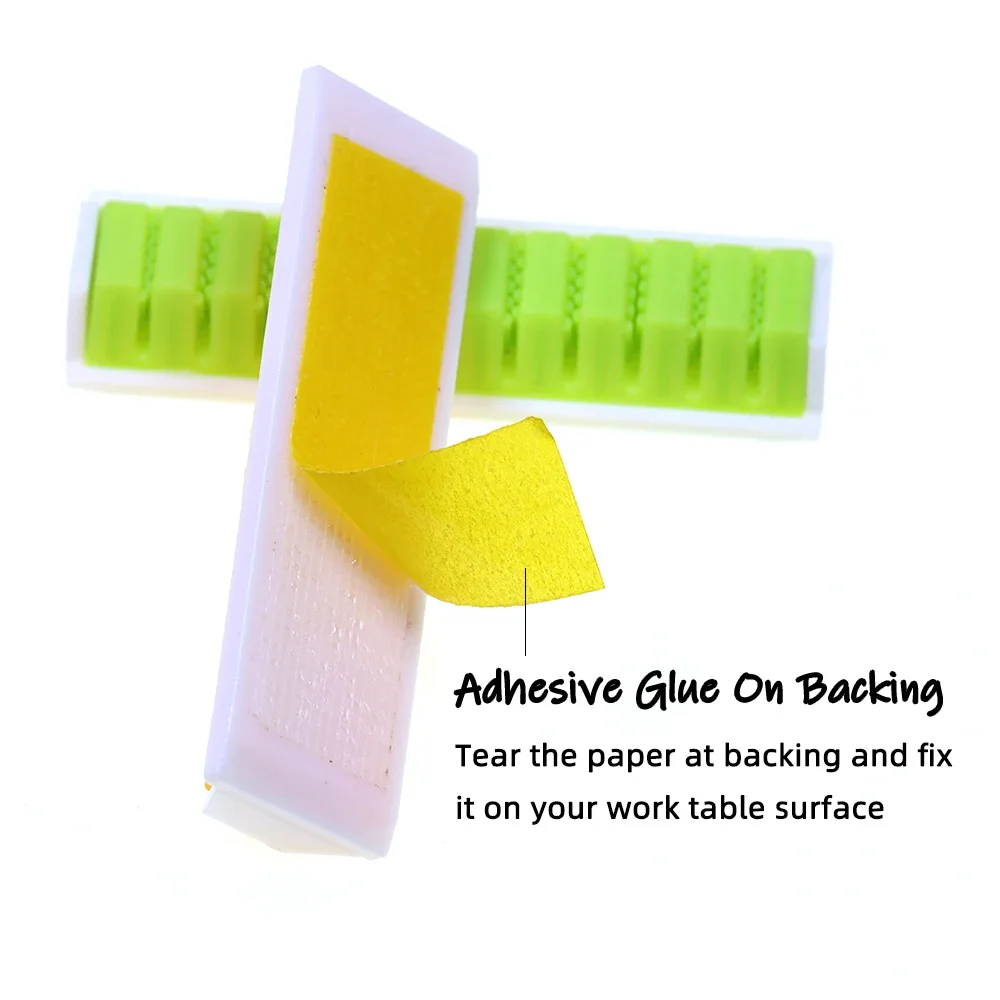 4PCS Fly Tying Material & Fly Prep Station Fishing Streamers Material Organizer Semi-finished Fly Display Holder Silicone Tool