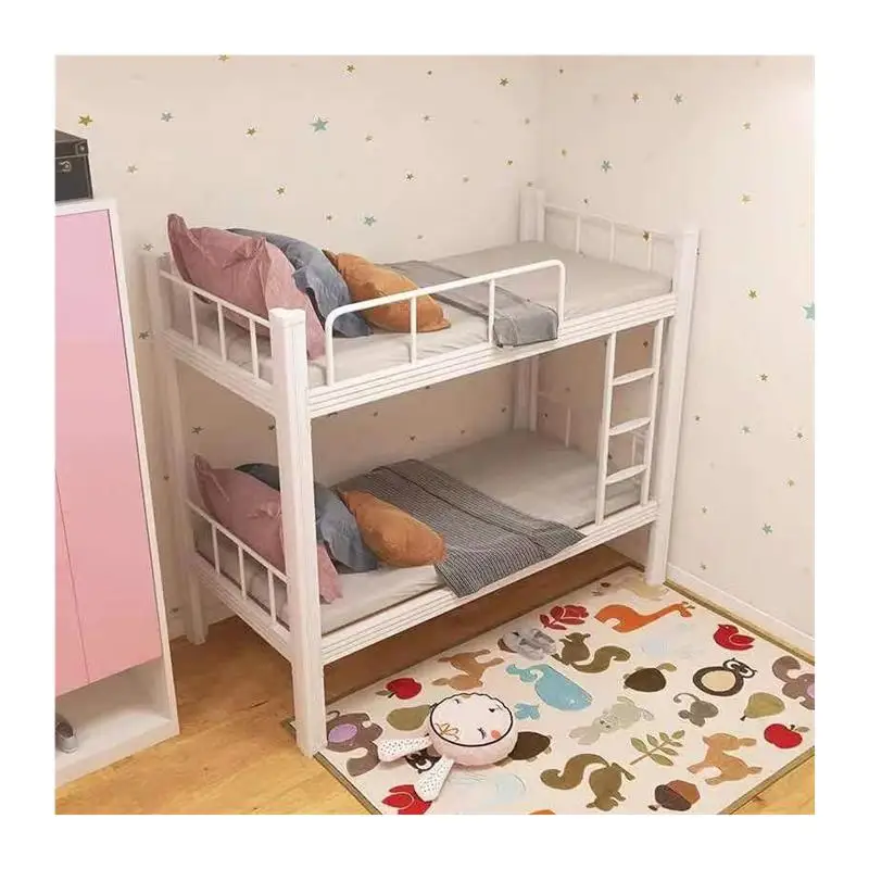 Steel Extra Thick Bunk Bed Apartment Upper and Lower Bed Iron Double Bed Student Dormitory Height-Adjustable Staff