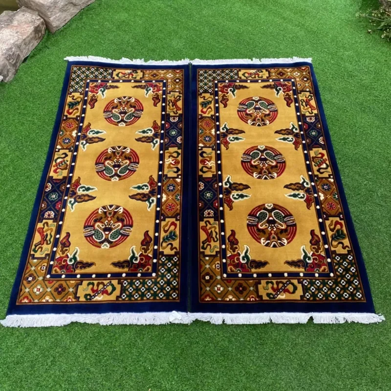 New Zealand Wool Tibetan Rug Ethnic Style Carpet Tibetan-style Matching Rug Living Room Sofa Bedside Machine Washable Modern