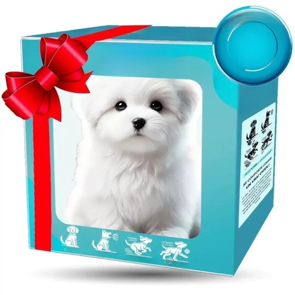 2026 New Cute Plush Robot Puppy with Interactive Walking, Barking, and Wagging Tail (Battery-Free)