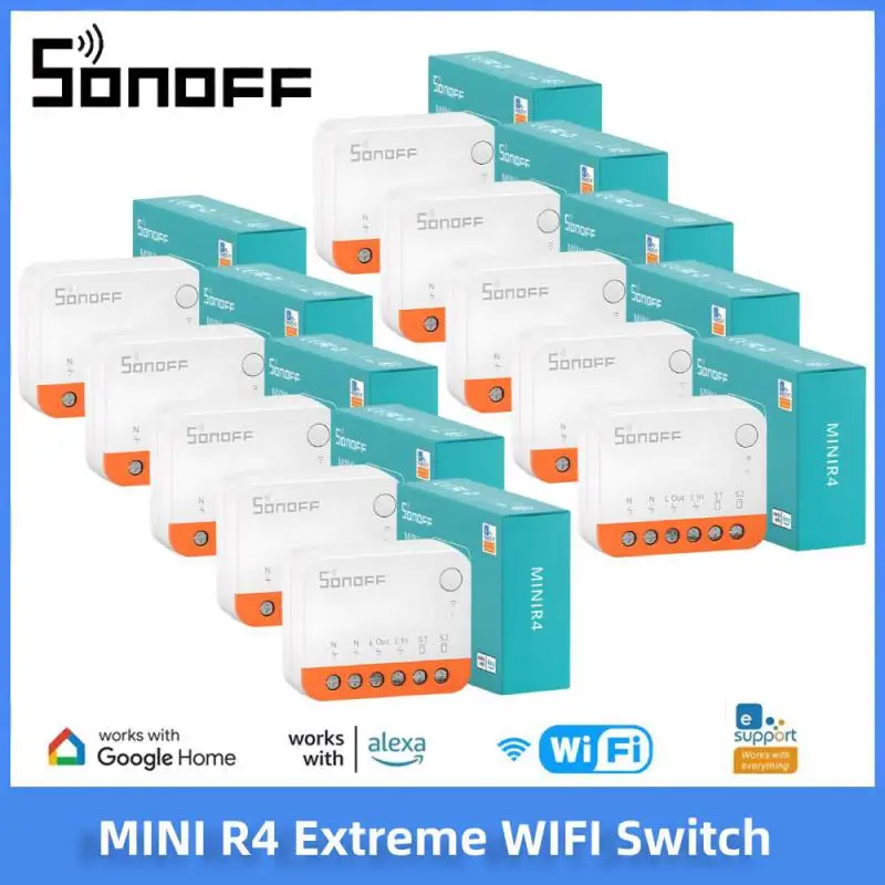 Sonoff Mini R4 extrême Wifi commutateur intelligent télécommande bidirectionnelle détendre le Mode relais maison intelligente Modlue Via l'application eWelink Alexa Google