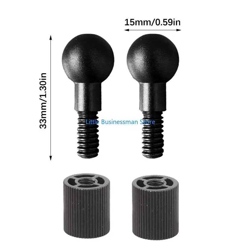 Packung mit 2 15-mm-Kugelkopfadaptern aus Aluminiumlegierung mit 1/4-Zoll-Gewindeschraube für Kamerahalterungen, Telefonständer – Detail 6