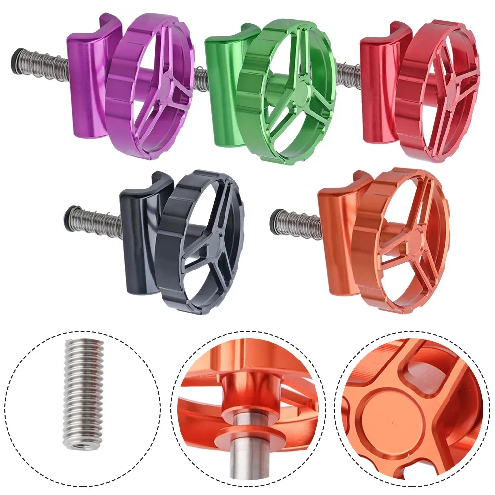 

2PCS Folding Bike Hinge Clamp Cnc Alloy 7075 C Buckle For Brompton Bike Hinge Clip Aluminum Alloy Body Ti Alloy Screws Accessory
