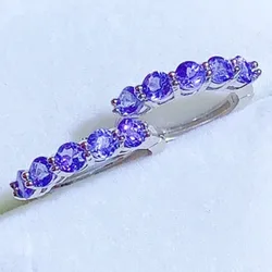 Fashion Tanzanite Drop Earrings for Party 12Pieces 3mm*3mm Natural Tanzanite Silver Eardrop 925 Silver Tanzanite Jewelry