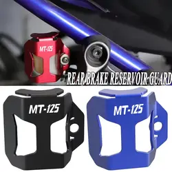 For YAMAHA MT125 MT 125 MT 125 Motorcycle CNC Rear Brake Fluid Reservoir Guard Cover Protector Oil Cup Guard 2008-2020 2019 2018
