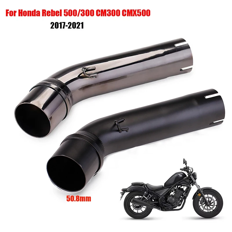 Motorrad-Auspuff-Escape-Schalldämpfer-Mittelverbindungsrohr für CM500 CMX500 CM300 Rebel 500 2017 bis 2021 Jahre