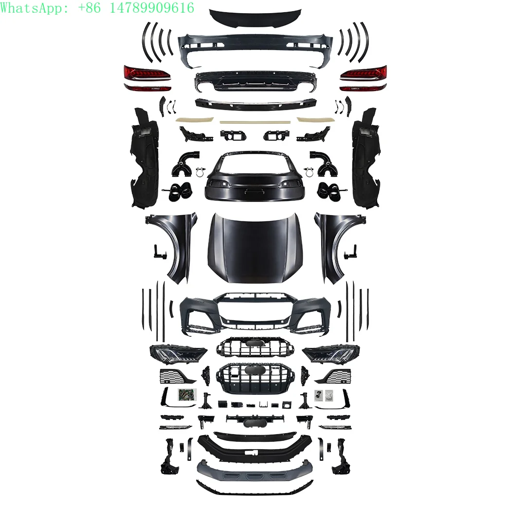 Suitable for  Q7 Old Models 06-15 Upgraded Models 23 SQ7 Body Kit Headlights Bumper Hood Fender
