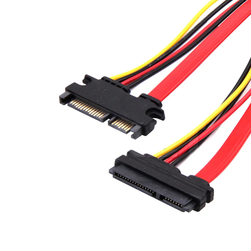30cm 22Pin SATA Cable Male to 7+15 Pin Female Serial SATA Extender Cable Data Power Combo Extension Cable