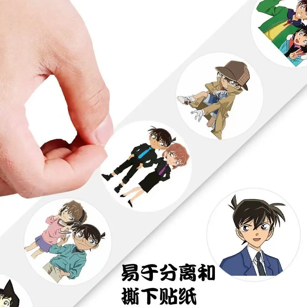 500 Stück/Rolle Anime Detektiv Conan wasserdichte Graffiti-Aufkleber für Helm, Fahrrad, Notizbuch, Federmäppchen, Dekoration
