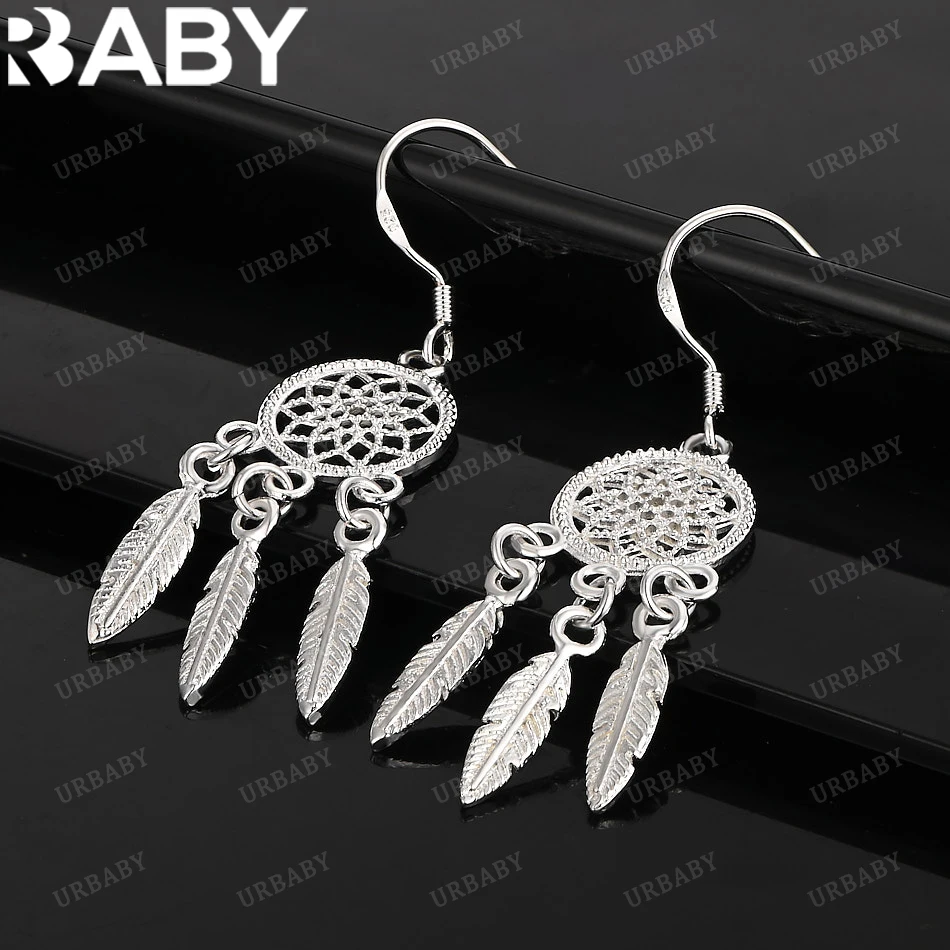 

URBABY 925 Sterling Silver Earrings Dream Catcher Drop Earrings For Women Jewelry Fashion Party and Daily Wear