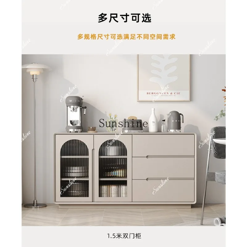 

Italian solid wood simple entrance cream storage decorative tea and wine cabinet FT