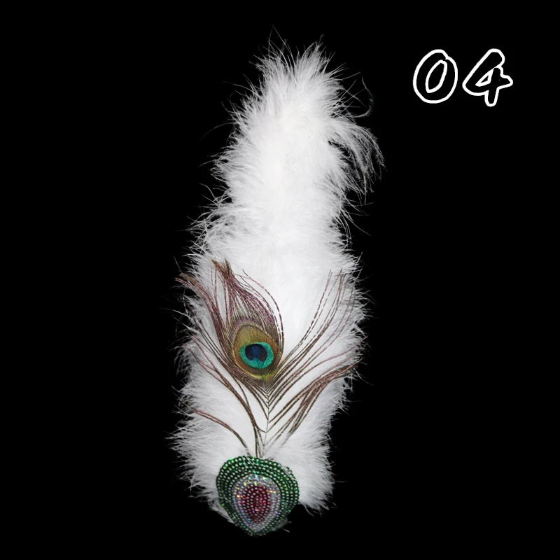 Vintage pavão pena cocar longo retro faixa de cabelo para meninas ballet dança desempenho traje festa acessório