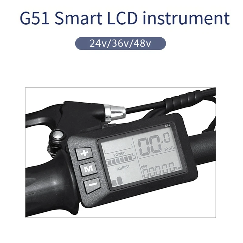 3X Electric Bike Ebike Accessories Controller G51 LCD Display 5Pin Electric Scooter Accelerator Waterproof Connector