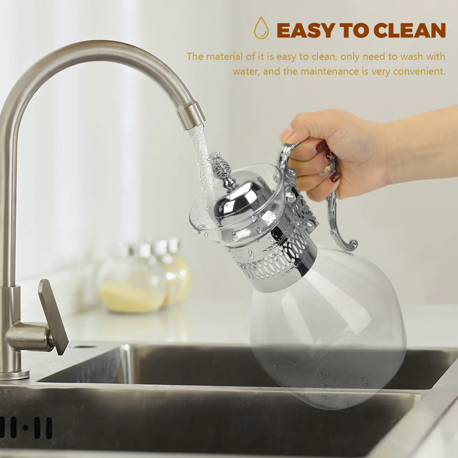 

Роскошный стеклянный кофейник с подогревом, из прочного цинкового сплава, большой емкости, быстрый нагрев, легкая очистка, для домашнего использования