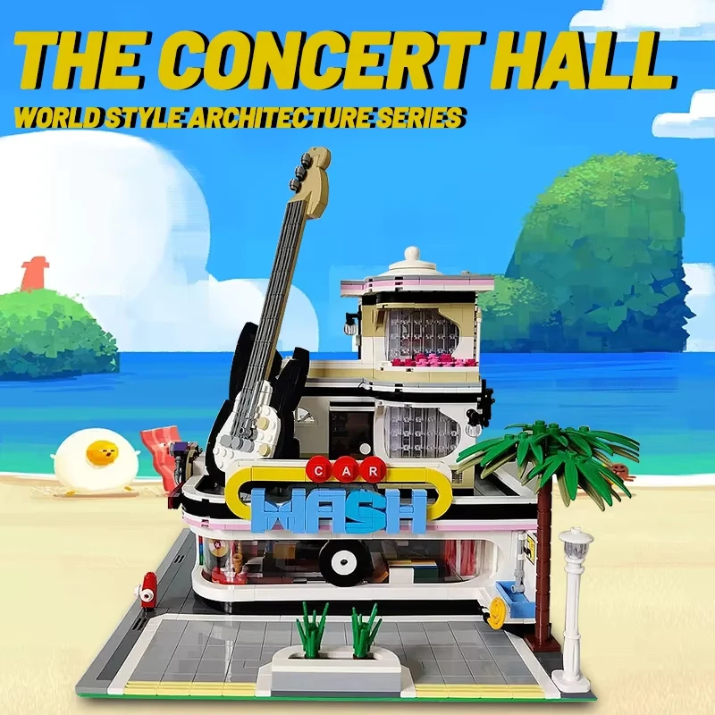 

2250pcs Street View The Concert Hall Building Blocks City Model Set Assembly Bricks DIY Module Toys For Kids Collection Gifts