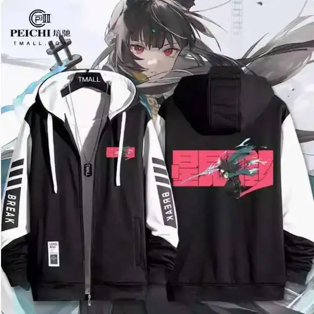 

Zenless Zone Zero Hoshimi Miyabi Толстовка с капюшоном Косплей Осень Зима Мужчины Женщины Пальто Свободная куртка Топы Аниме