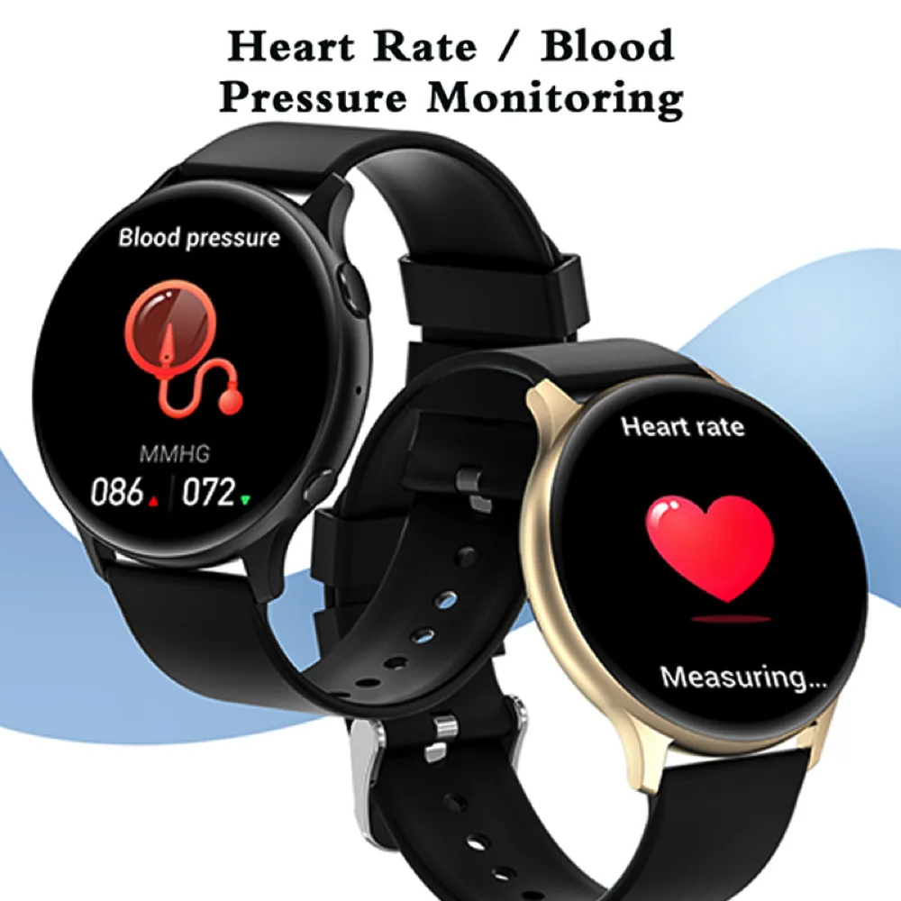 Reloj inteligente para hombres y mujeres, reloj inteligente con llamada de diente azul, asistente de voz, pulsera resistente al agua con frecuencia cardíaca y temperatura, pulsera deportiva de música