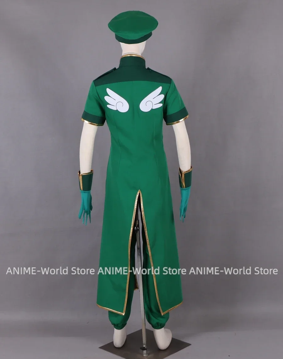 Anime Cardcaptor Sakura Syaoran Li Green Lovers Suit Anime Cosplay Costume Halloween Wig Women Dress