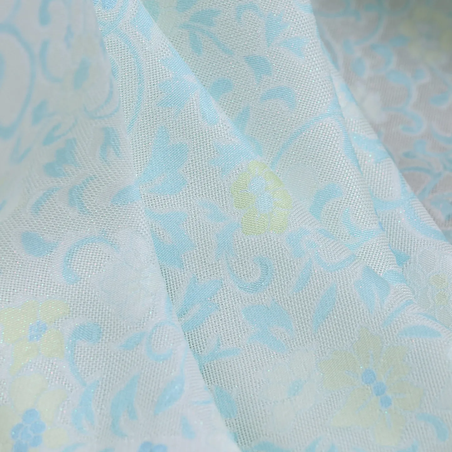 High Quality Bilan Twine Silk Woven Three Warp Twisted Silk Fabric Designer Chinese Fabric