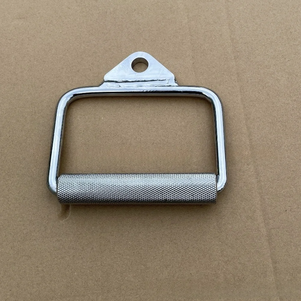 pulley-handle-for-cable-machine-d-shaped-grip-steel-130x75mm-silver-for-gym-back-workout-fitness-equipment-use