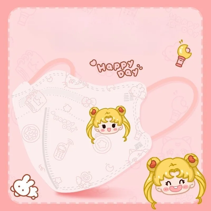 

Sailor Moon cute printed moon hare 3D three-dimensional mask kawaii cartoon cartoon pattern children adult dust mask wholesale