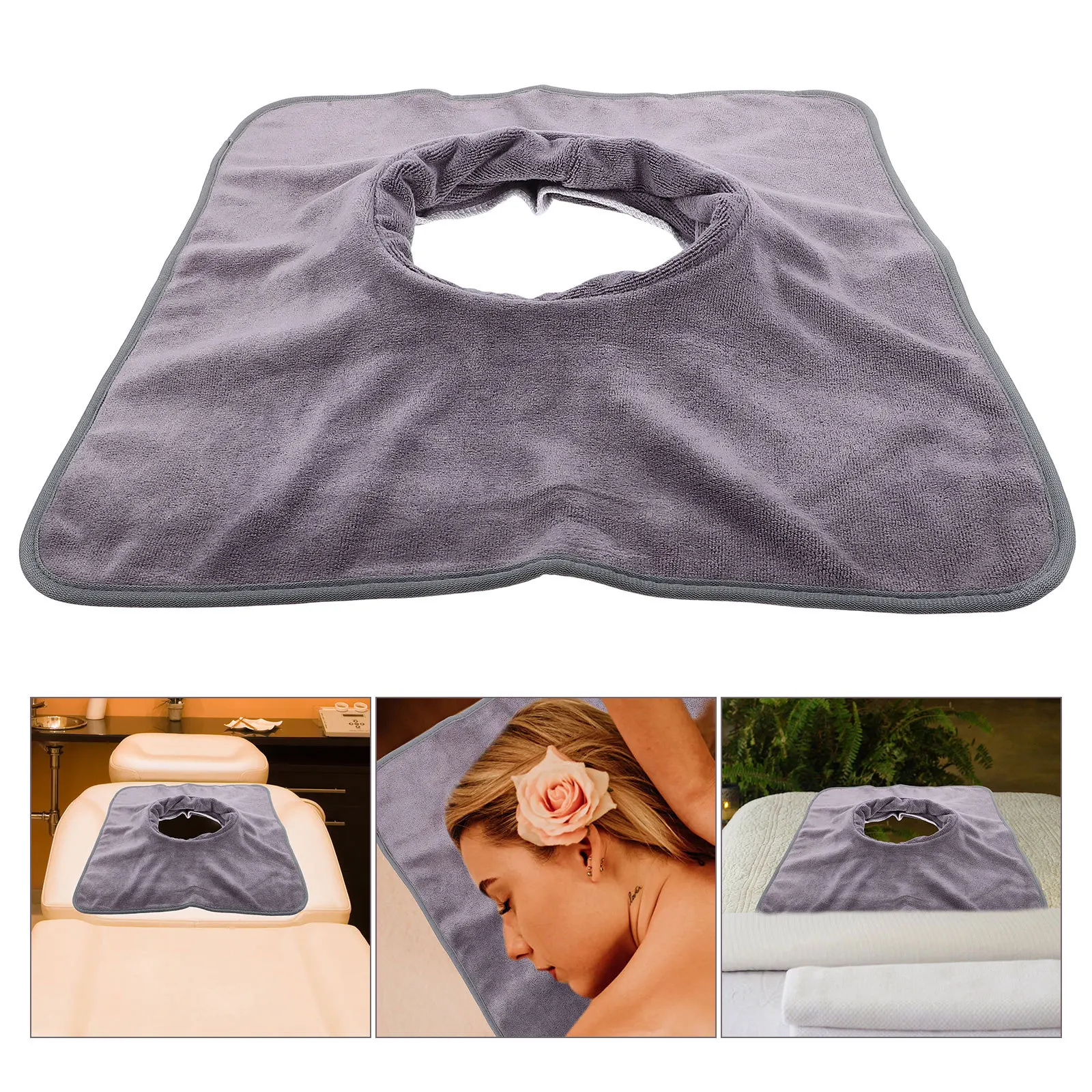 

Beauty Salon Massage Cloth with Face Opening Premium Microfiber Cover for Massage Table Breathable Comfortable Spa Facial