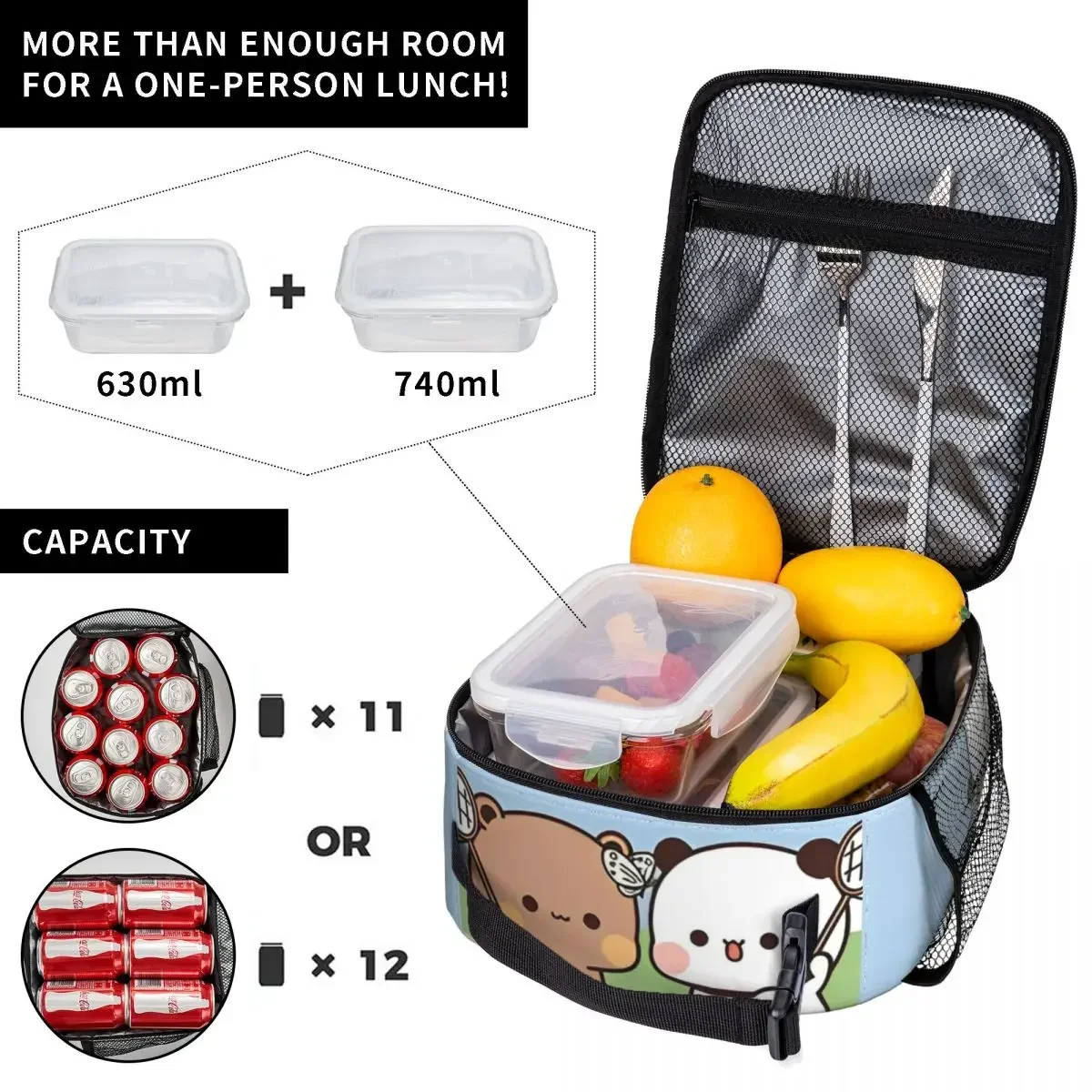 

Bubu And Dudu Accessories Insulated Lunch Bags For Office Food Storage Bag Portable Thermal Cooler Lunch Boxes