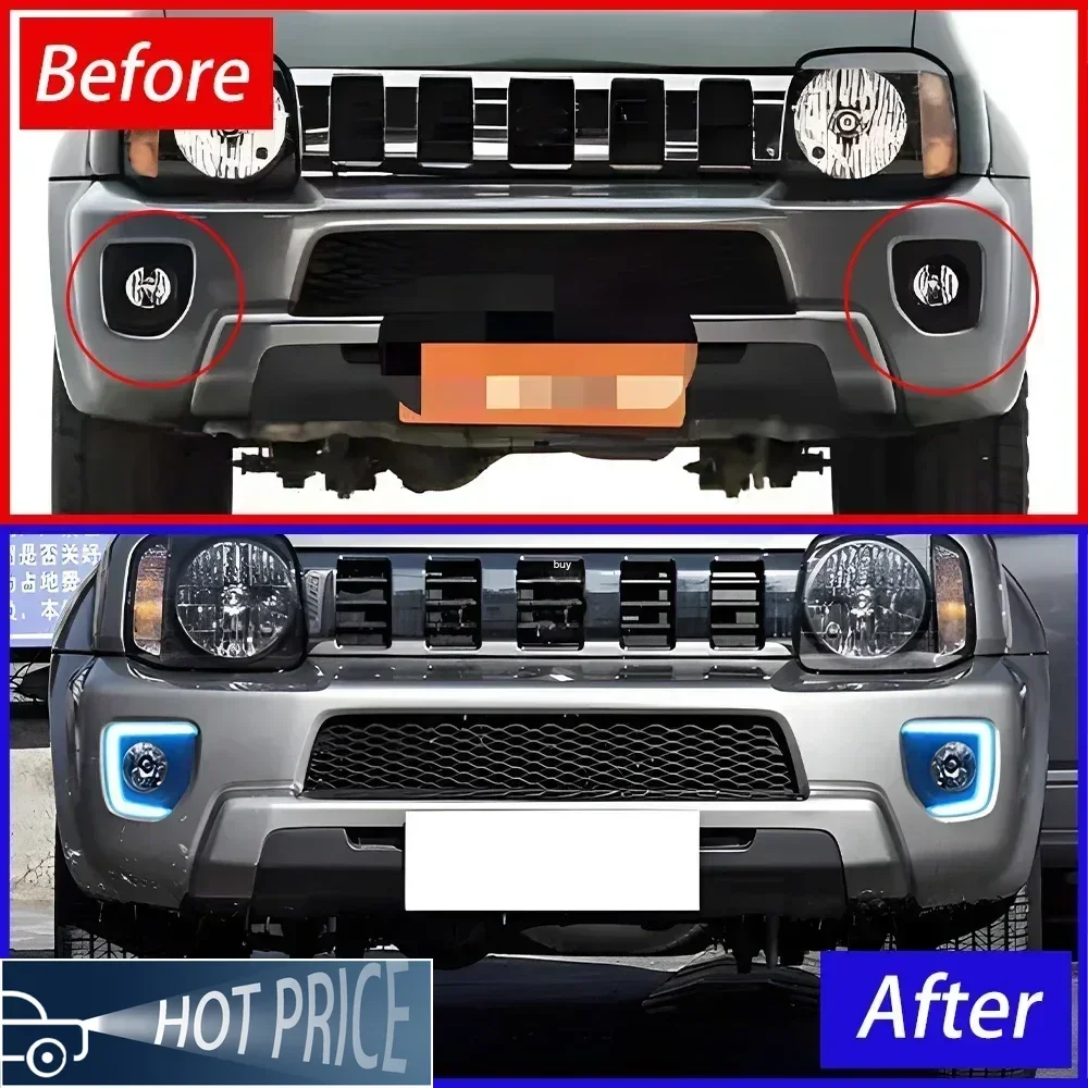For Suzuki Jimny 2012-2018 Upgrade High Quality LED Dynamic Daytime Running Light Assembly Front Bumper Tool Car Accessories