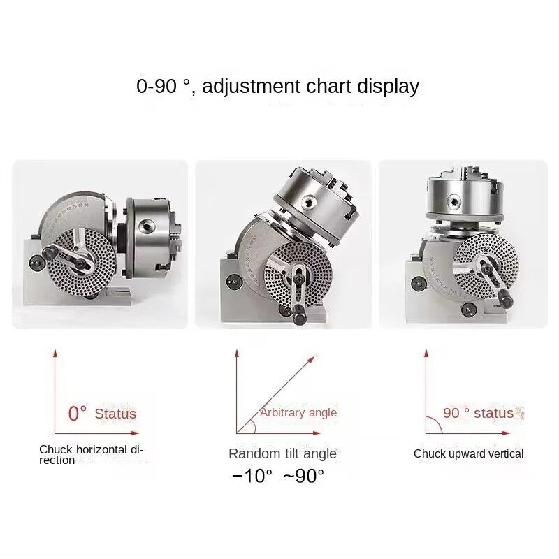 4 Inch Dividing Head 3 Jaw Chuck Precision Semi Universal Dividing Head For Milling Machine Rotary Table