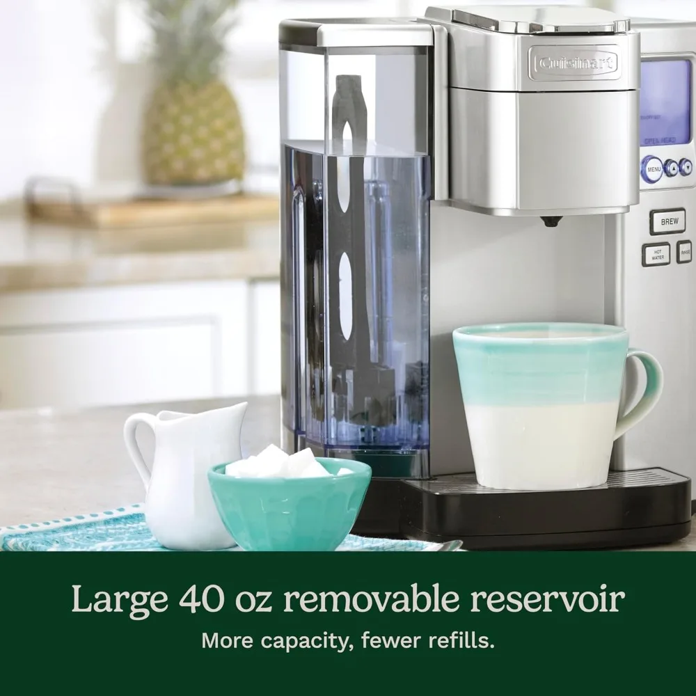 Koffiezetapparaat, Reservoir Van 72 Ounce Koffiemachine Voor Enkele Service, Programmeerbare Brouw-En Warmwaterdispenser, Roestvrij Stee