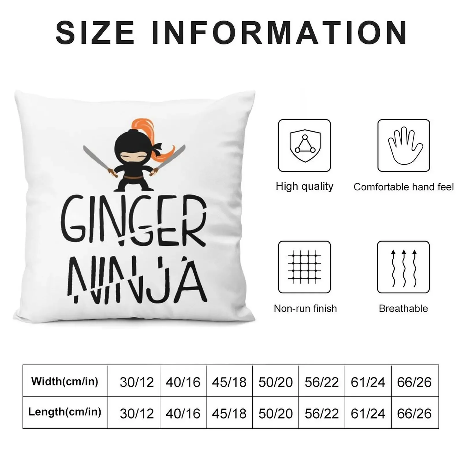 Ginger Ninja Throw Pillow christmas decorations 2025 Luxury Cushion Cover christmas cushions covers pillow