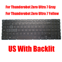 English US Laptop Keyboard For Thunderobot Zero Ultra 7 Gray (JT009JE09RU) Zero Ultra 7 Yellow (JT009GE09RU) With Backlit New