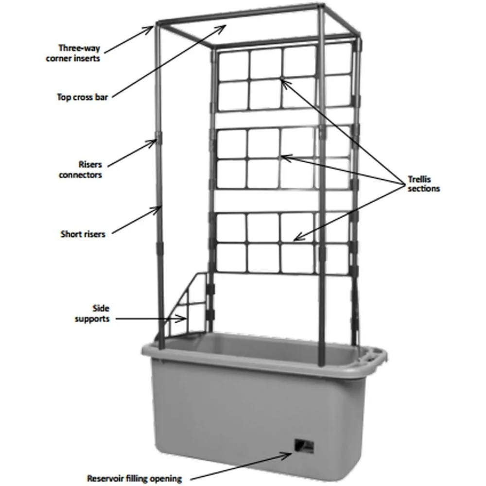 نظام زراعة الطماطم سعة 10 جالون مع برج تعريشة بطول 4 أقدام لكروم التسلق الداخلي/الخارجي #4