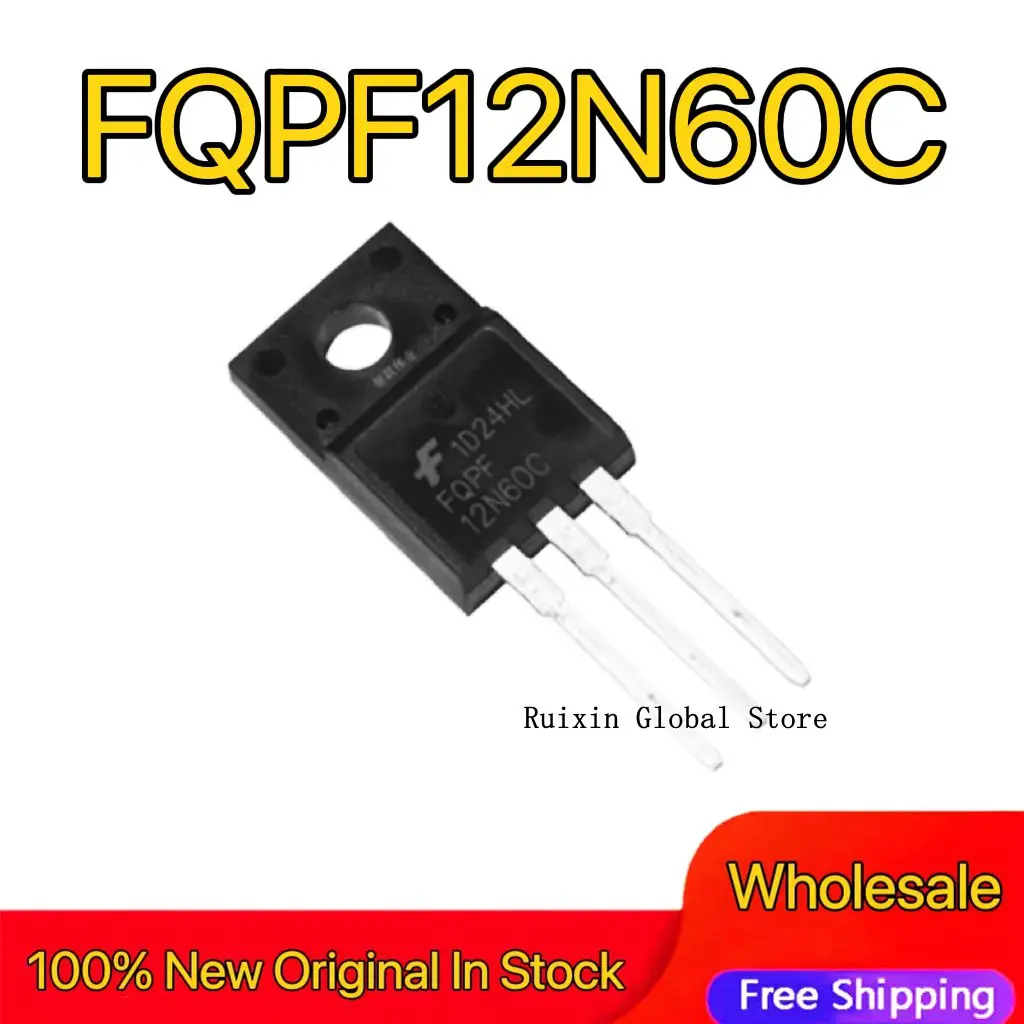 【5PCS】Imported original FQPF12N60C field-effect transistor 4N60 5N60 7N60 8N60 10N60 plastic sealed 220F