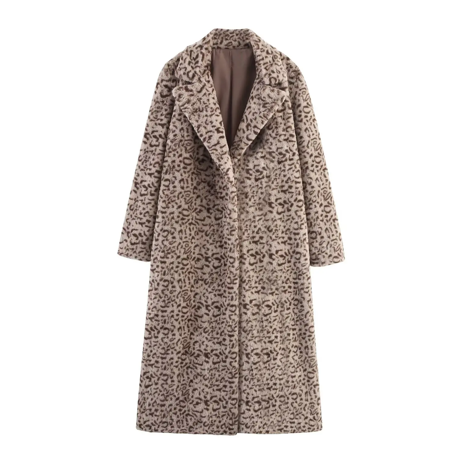 Faionable 긴 가짜 모피 칼라 Jaet 여성 가을 ​​신상품 Sle JNLEAOG 스트레이트 컷 유럽 슬레 모자 없음 청소년 코트