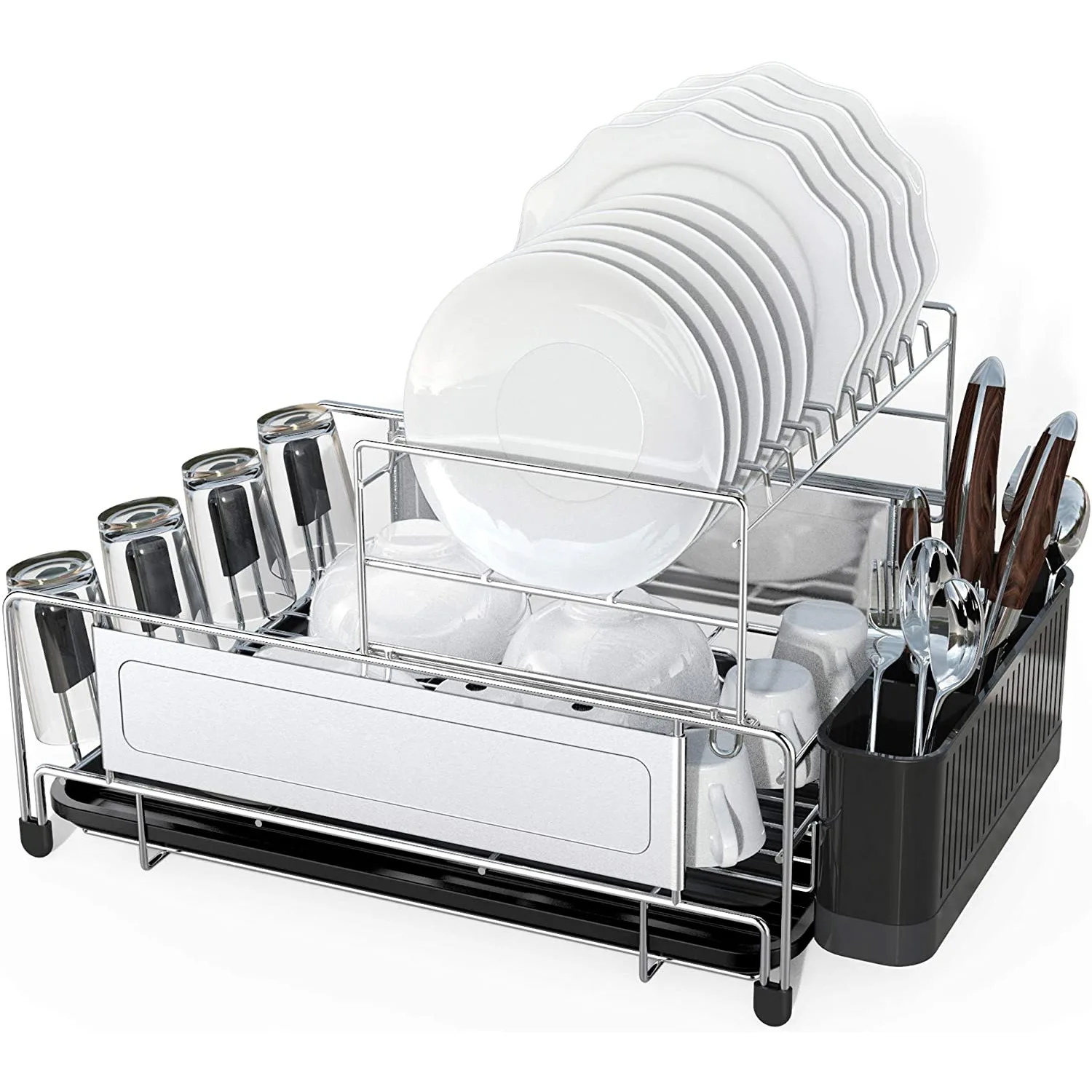 

Kitchen Dish Storage Rack Bowl and Chopstick Rack Rack Draining Rack Stainless Steel Multifunctional Tableware Storage RackKnife