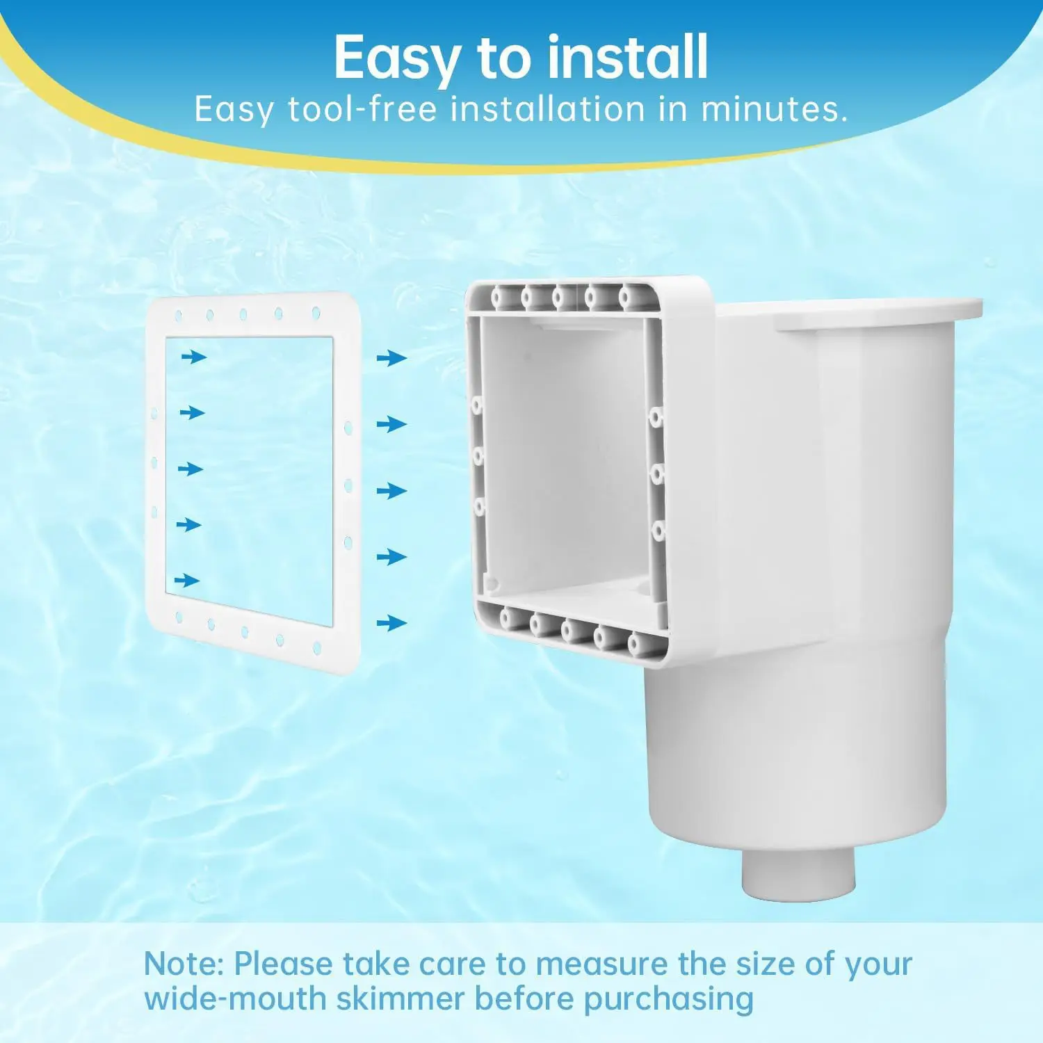 For Hayward SP1091WM Pool Skimmer Gasket Replacement Standard Port Square Butterfly Gasket