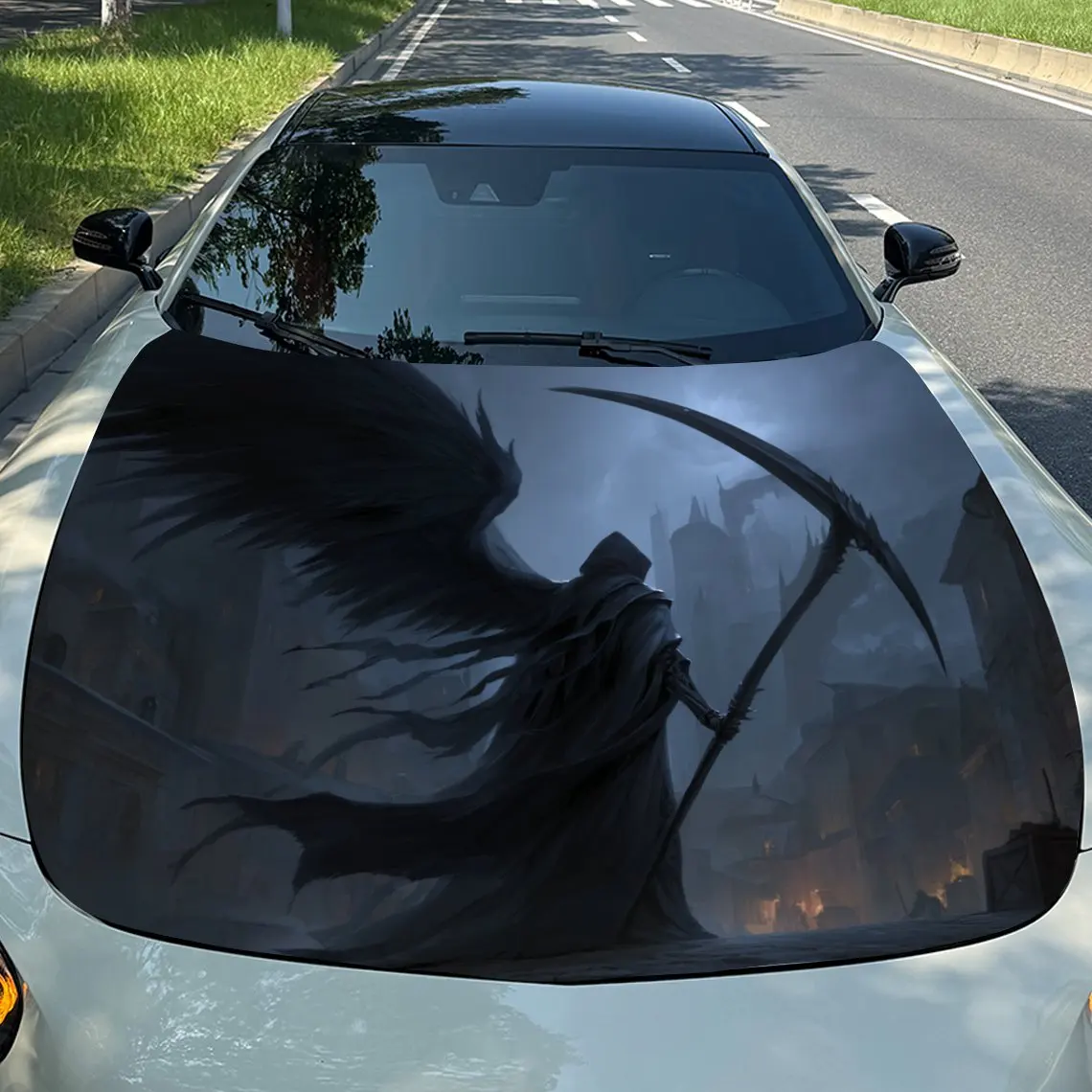 

The Giant Sickle Death Reaper Decal Stickers For Car Covers Stickers For Decorating Car Covers Vinyl Decals For Cars, SUVs And T