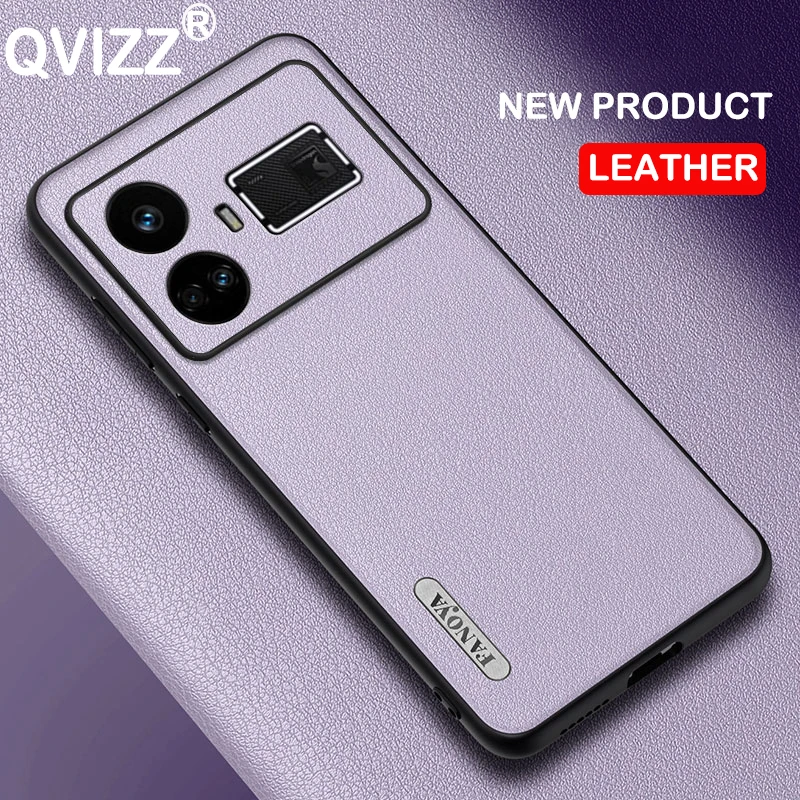 for Oppo Realme GT5 Phone Case Luxury Leather Vegetable Tanning Frosted Soft Edges Hard Back Shockproof Cute Cover OppoRealmeGT5