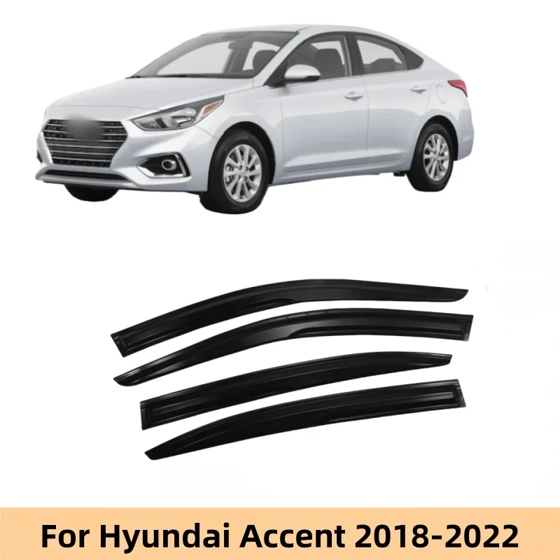 

For Hyundai Accent Sedan 2018 2019 2020 2021 2022 Car Styling Accessories Window Visor Deflector Window Trim Sun Rain Guard