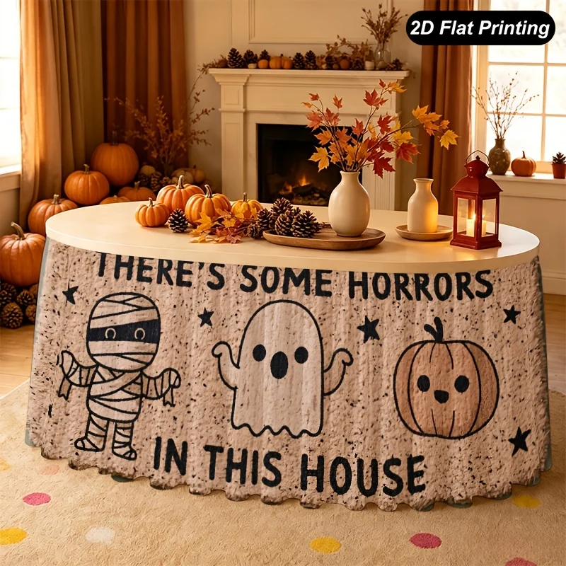 One autumn tablecloth with 