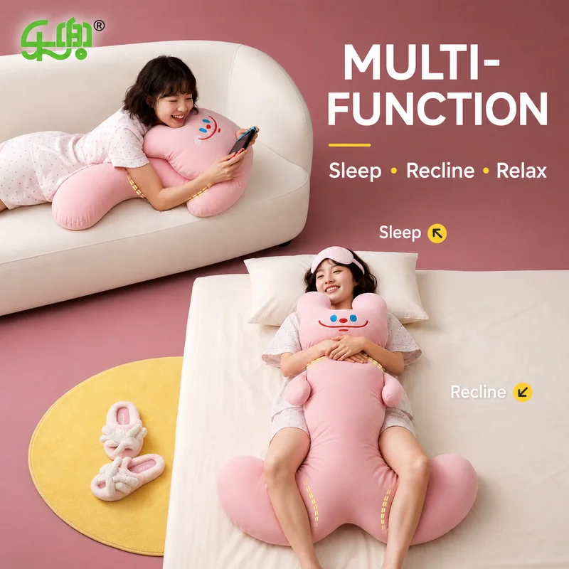 Ledou Rabbit Shaped Leg Support Cushion Back Sleep Leg Elevation Side Sleep Leg Hug Waist Care Pillow For Adults Bedroom Home