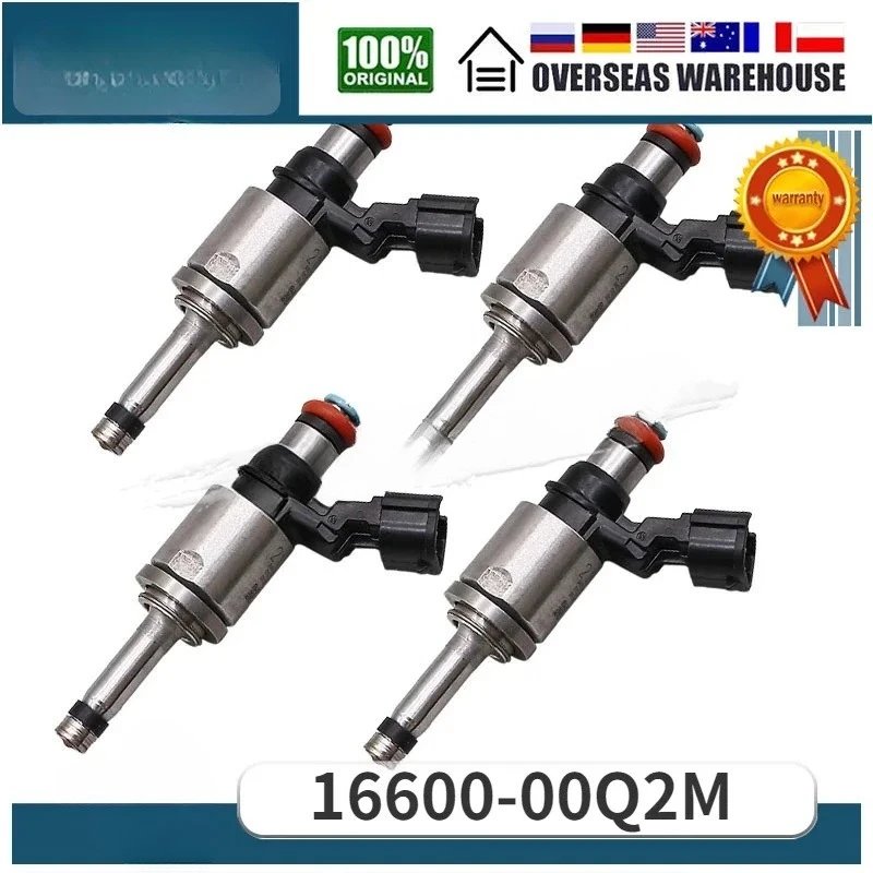 

For 2016-2019 NISSAN QASHQAI J11 1.2 PETROL AUTO 16600-00Q2M 4X Fuel Injectors
