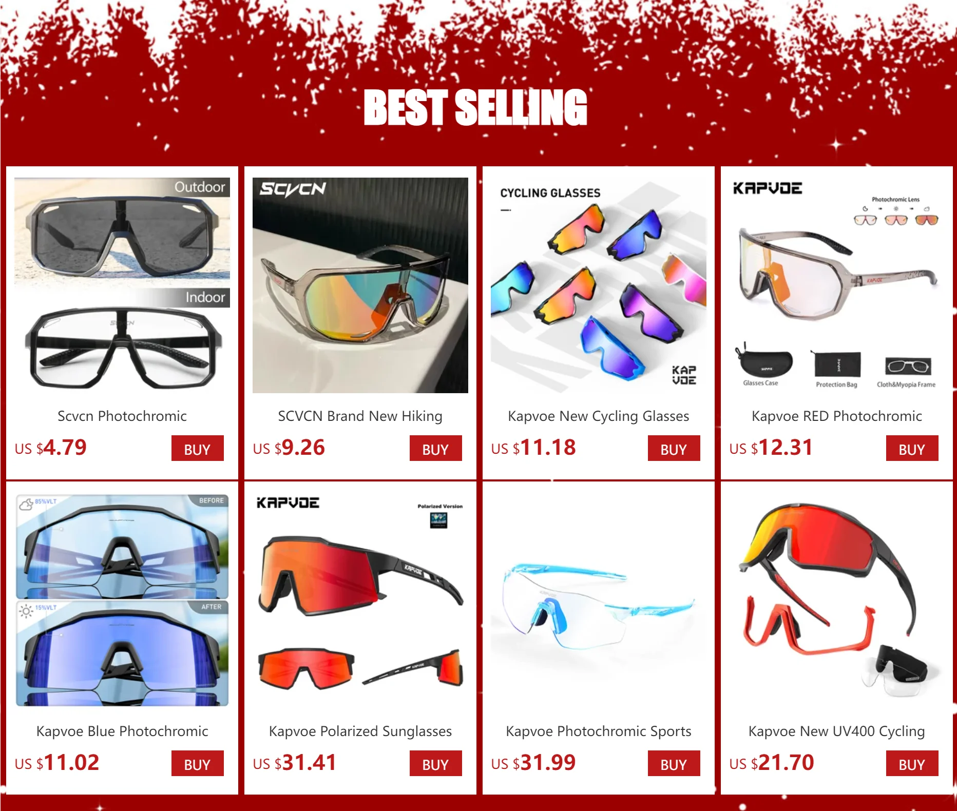 SCVCN Photochrome Sonnenbrille für Männer, Polarisierte Fahrrad-Sonnenbrille, Mountainbike-Straßenfahrrad-Brille, Sportbrille, UV400 MTB – Detail 1