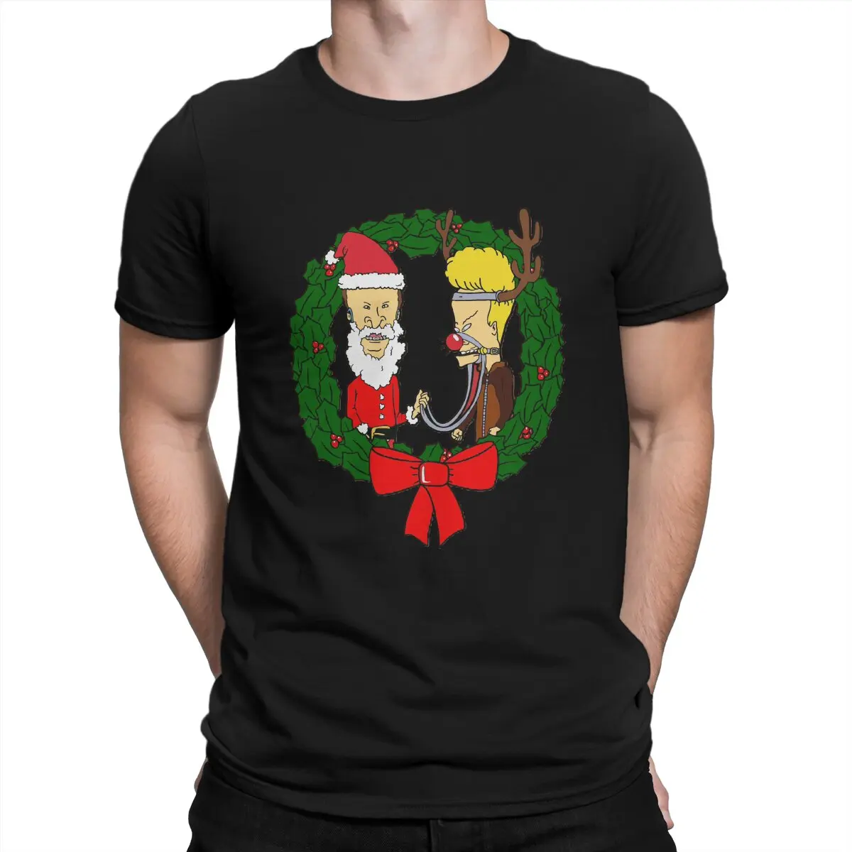 

Casual Christmas T-Shirts for Men Round Collar Cotton T Shirt Beavis and Butthead Short Sleeve Tees 4XL 5XL 6XL Clothing