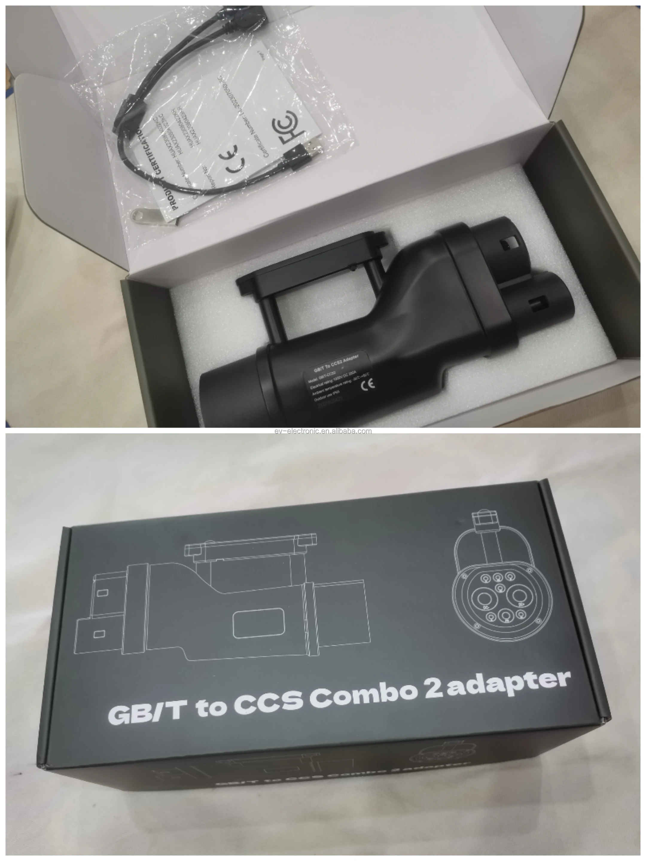 EV Fast Charging Factory Price Plug 250A DC EV Charger Connector GBT To CCS2 Adapter DC Adapter