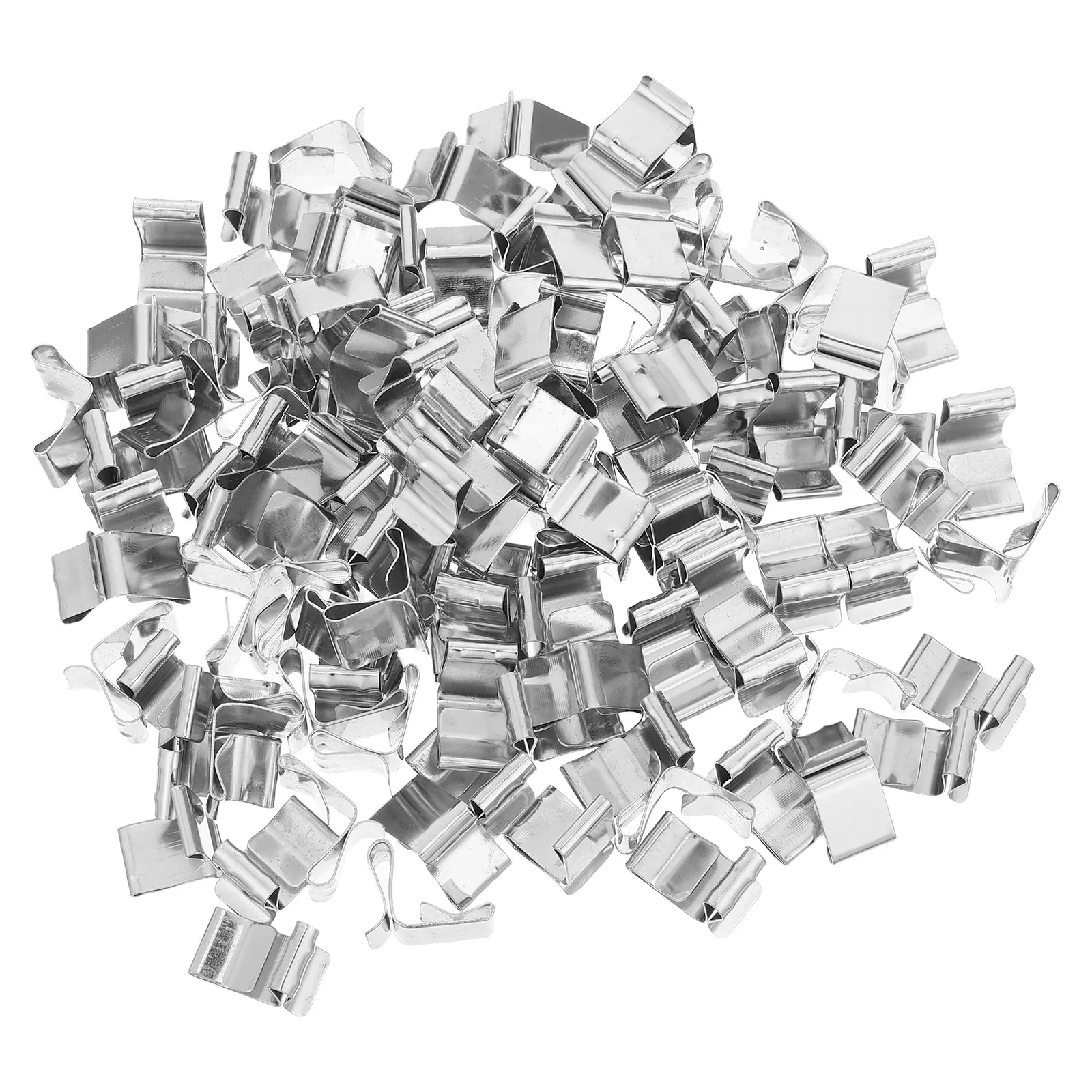 100Pcs Metal Gutter Clips for String Lights Outdoor Light Holders Christmas Wedding Party Decorations Weatherproof Rustproof