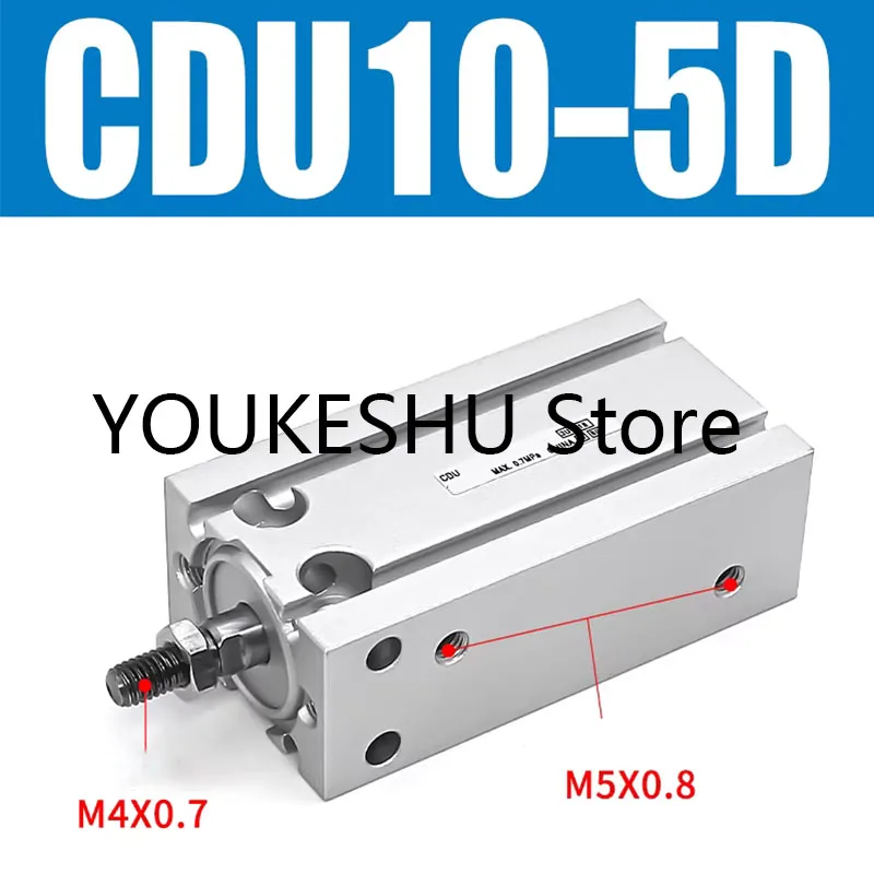 Brand New Original Free-Mount Mini Pneumatic Cylinder CDU10-5D