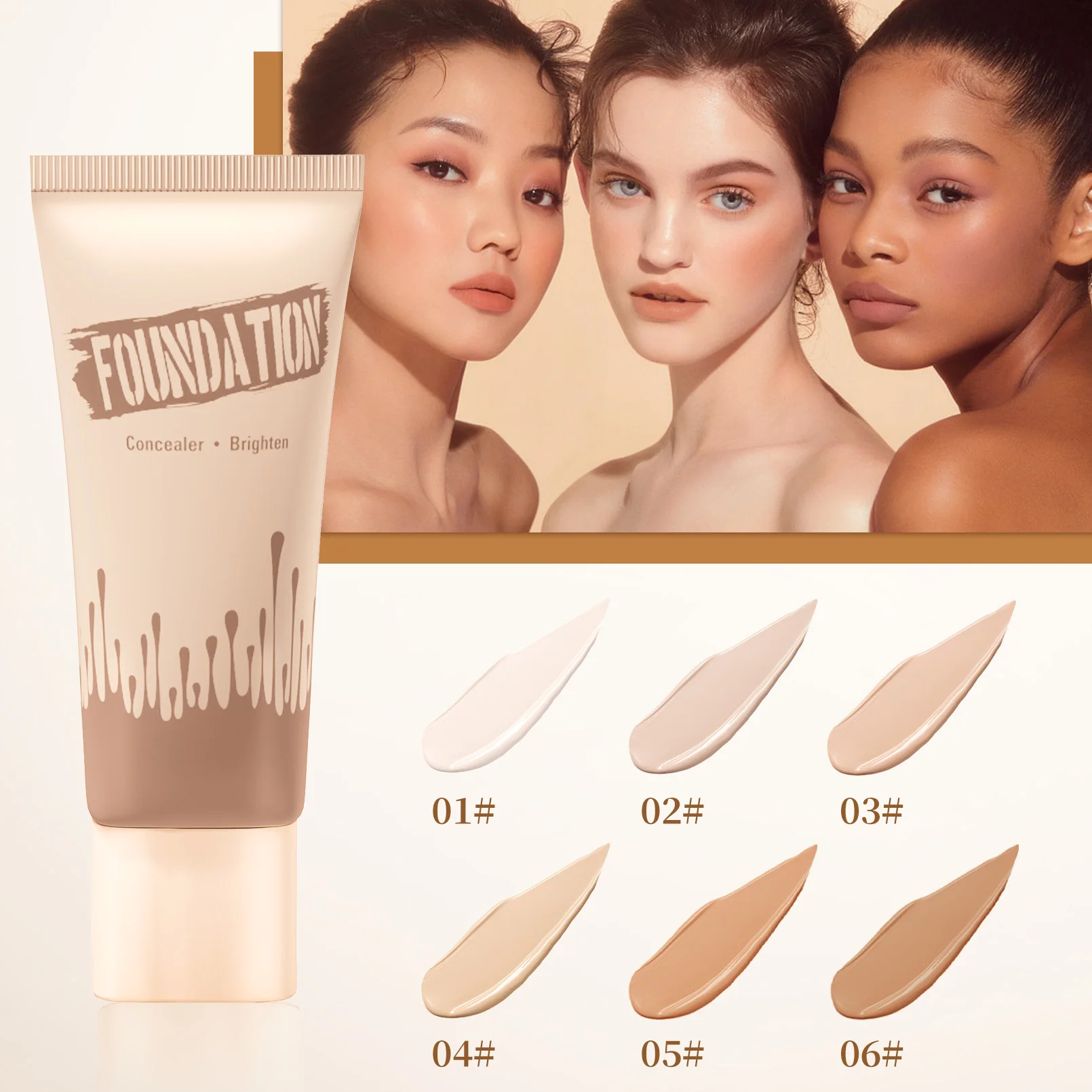 

Concealer Foundation Matte Moisturizing Makeup Foundation Contouring Foundation Cream Full Coverage Foundation