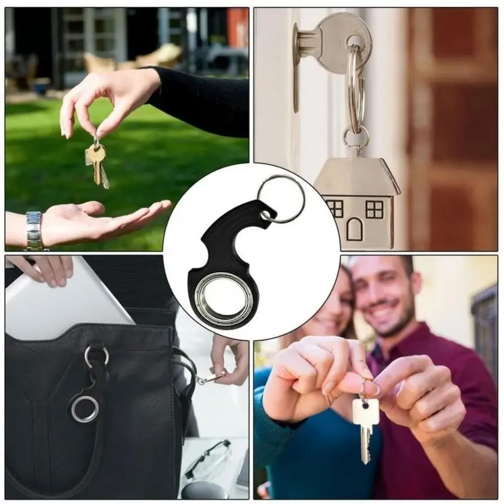 Aluminium Alloy Revolve Fingertip Keyring Relieve Boredom Light Trendy Fidget Spinner Keychain Creative Light Weight